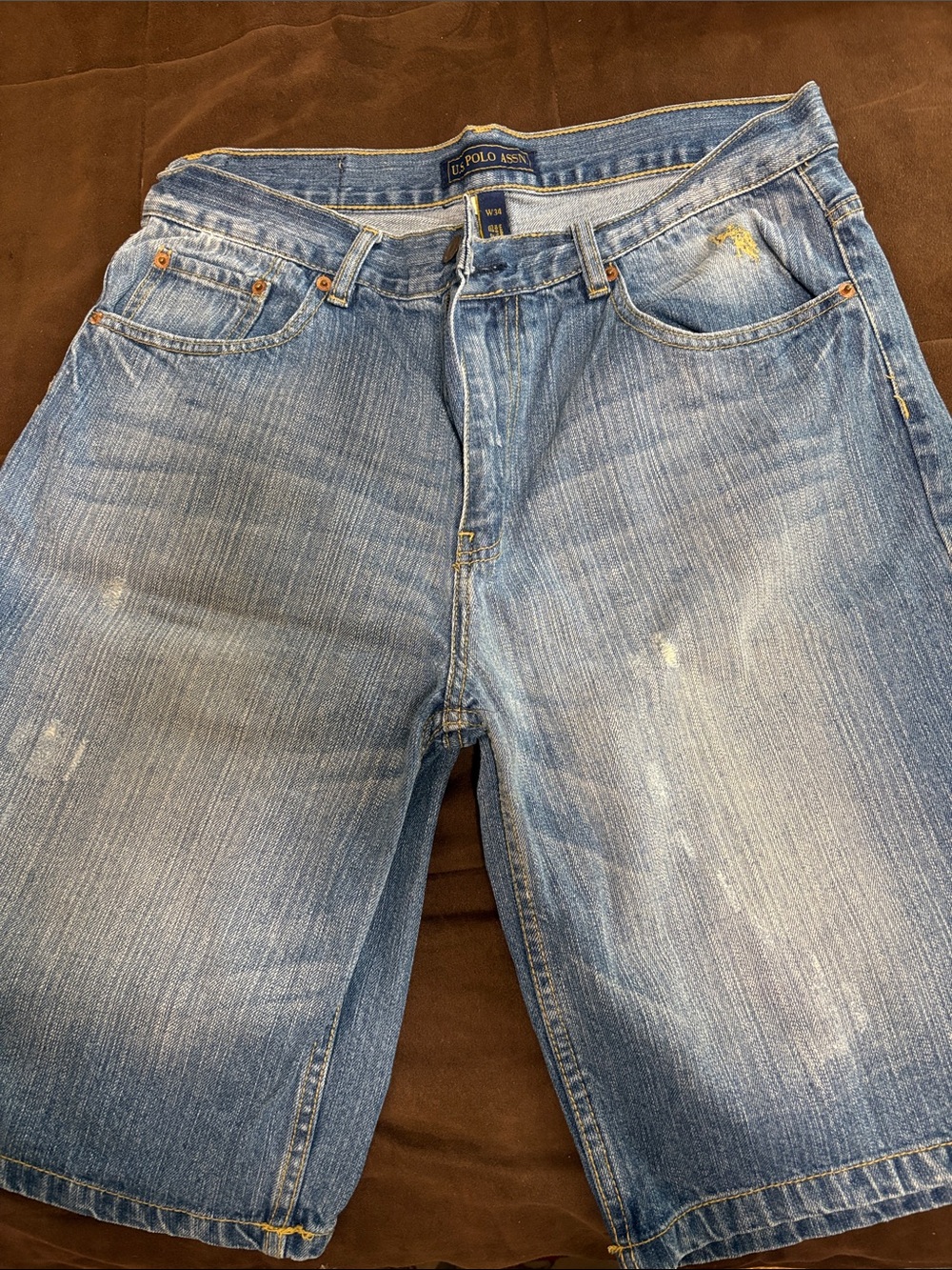 U.S. Polo Assn. Men's Light Blue Relaxed Denim Shorts